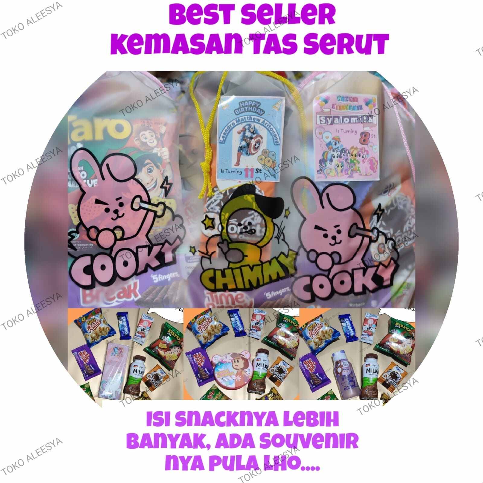 (Get 10 birthday snack package) Hadiah ulang tahun/child birthday snack package/There are also souveni…