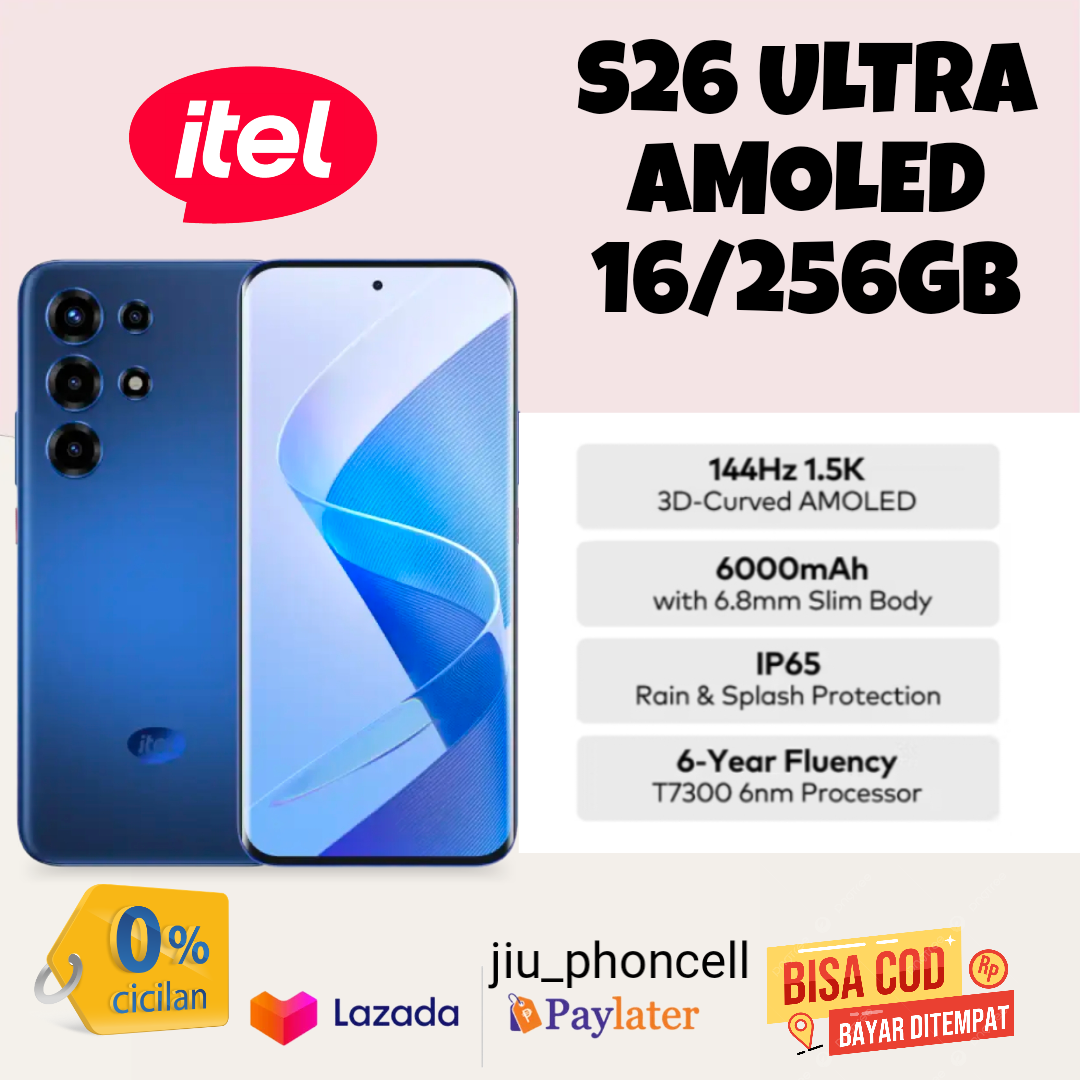 Itel S26 Ultra Amoled, Ram 16/256Gb, 3D Screen, Amoled, Unisoc T7300 Chipset, 1 Year Official Warranty Harga 1,145,000 rupiah*Gratis Ongkir