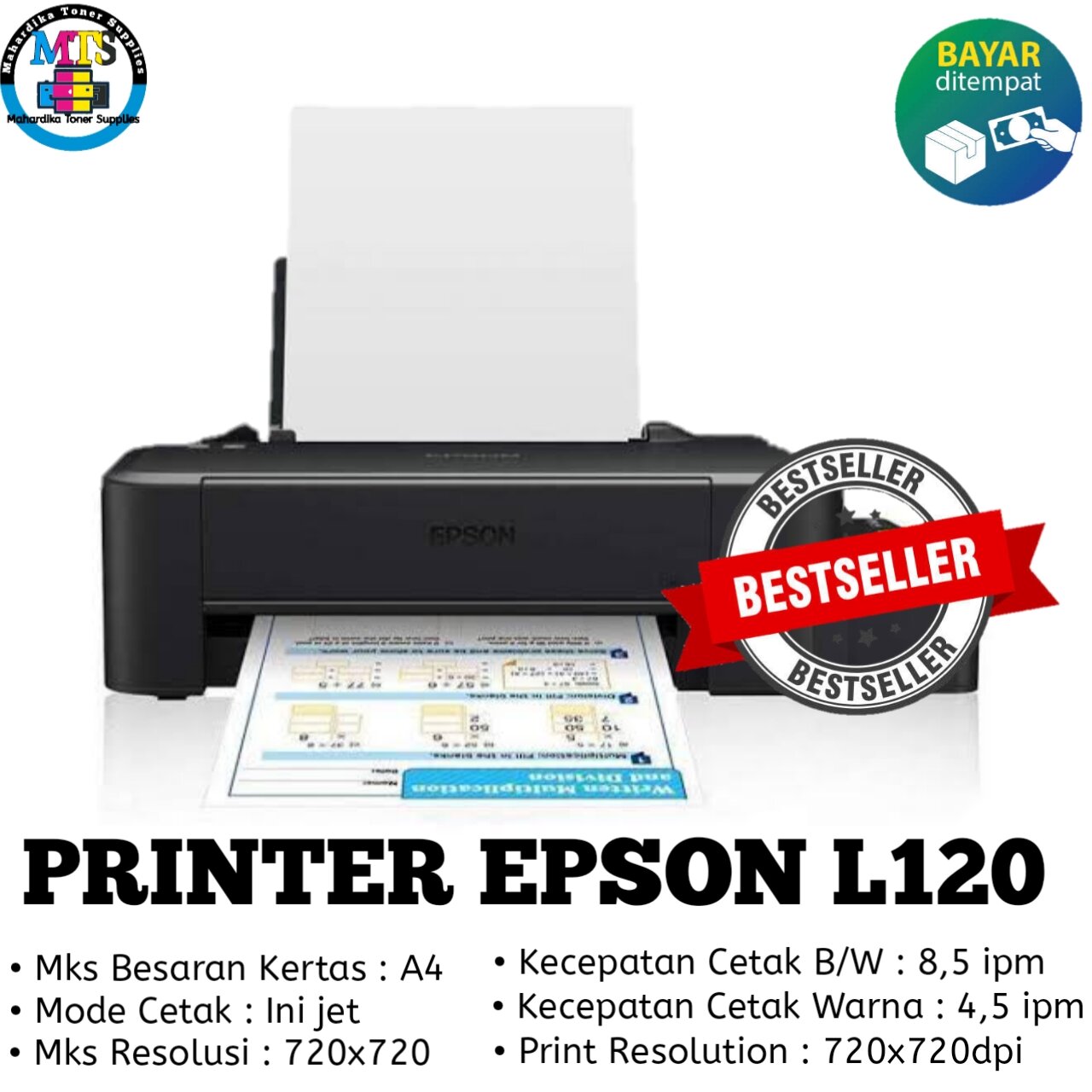 Printer Epson L120 Free Tinta Satu Set Siap Pakai Bisa Instan Atau Cod Lazada Indonesia 5584