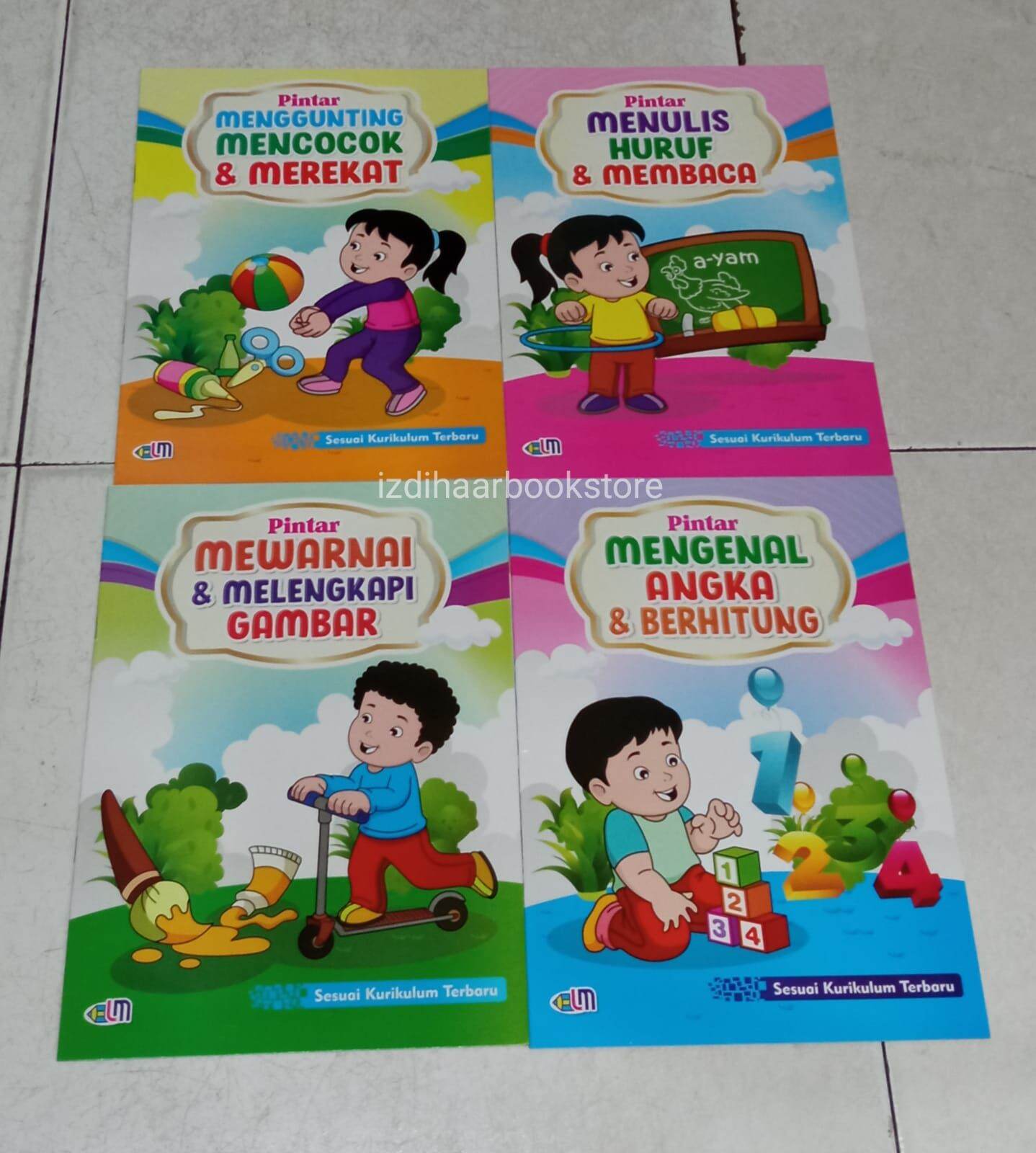 Buku Paket 4 LM Pintar Mengunting Mencocok Dan Merekat, Pintar Mengenal ...