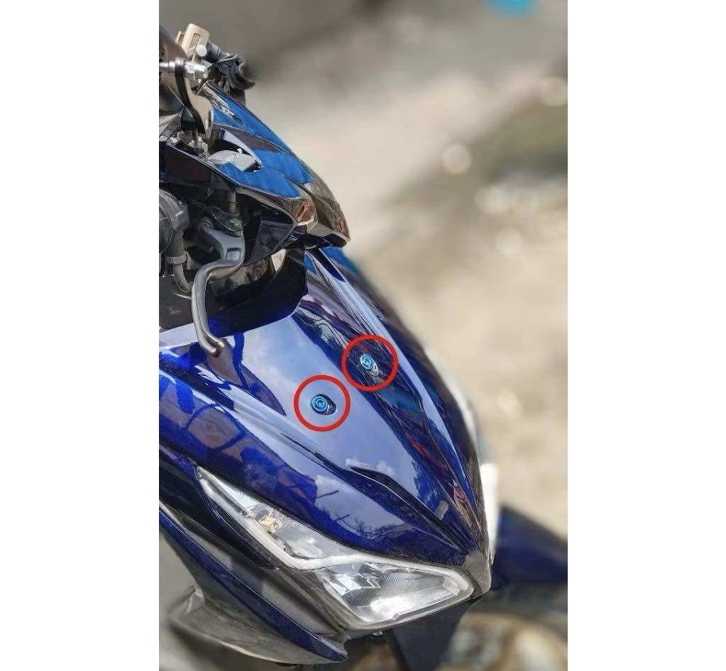 (2Pcs) Titanium Bolts for Front Shield Beat Scoopy Vario Original Titanium Vietnam Harga 23,500 rupiah*Gratis Ongkir