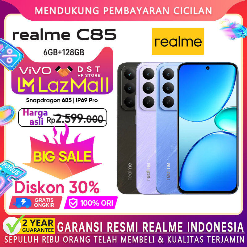 [New launch] realme C85 6/128GB 8/128GB 8/256GB Snapdragon 685 7000mAh Titan battery official warranty Giá 2,599,000 Đồng*Miễn phí vận chuyển