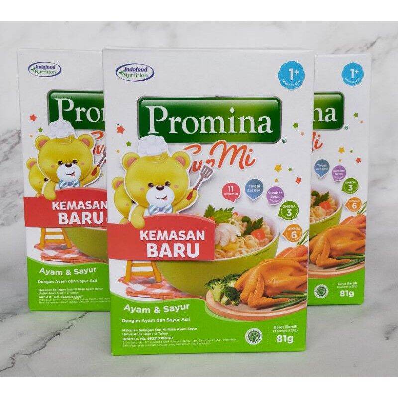Sup mie Promina untuk anak usia 1+ / Mie bayi / Mie Promina kemasan