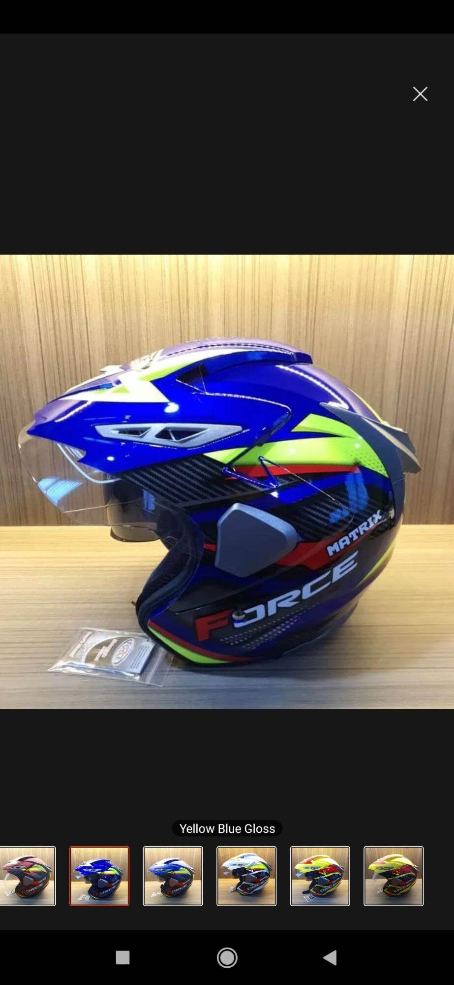 Helm force Half Face double visor SNI ORIGINAL MATRIX busa bisa di