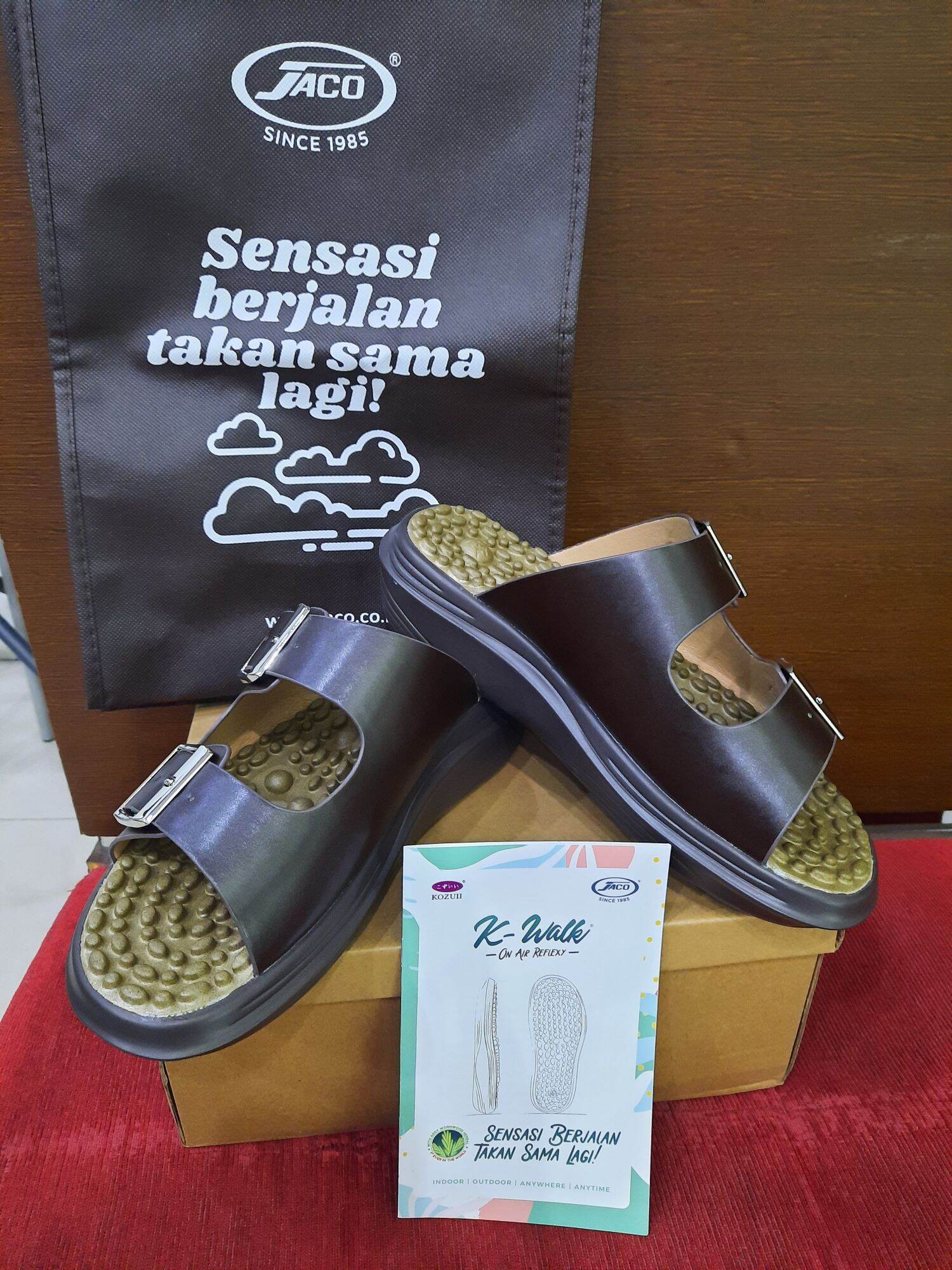 jaco sandal k walk Strap Brown sandal kesehatan sandal refleksi