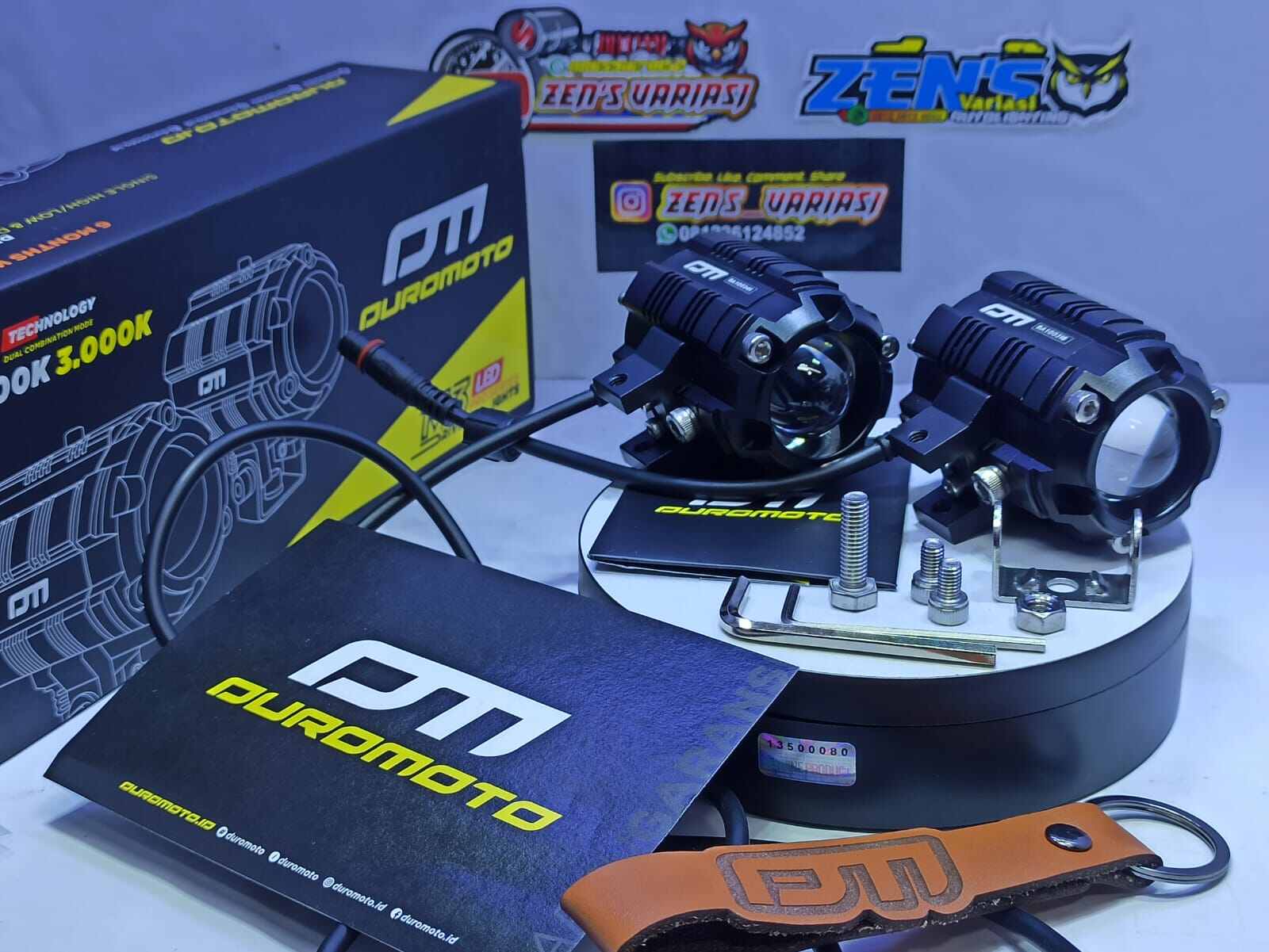 DUROMOTO M3 PRO , LAMPU TAMBAHAN MOTOR DAN MOBIL 2 WARNA