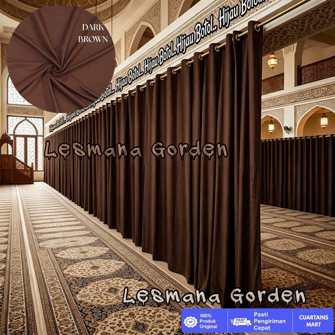 Gorden sekat ruangan mesjid mushola panjang 3 meter murah
