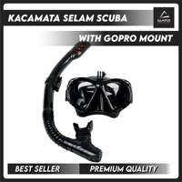 Set Kacamata Selam GoPro dan Selang Bernapas Scuba Diving Snorkeling [CAMPUS SPORT]