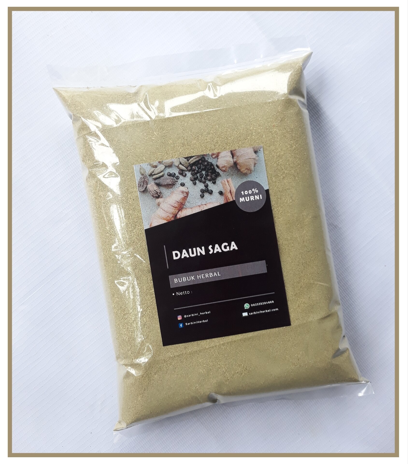 Daun Saga Bubuk Daun Saga Manis Bubuk Gram Asli Tanpa Campuran Lazada Indonesia