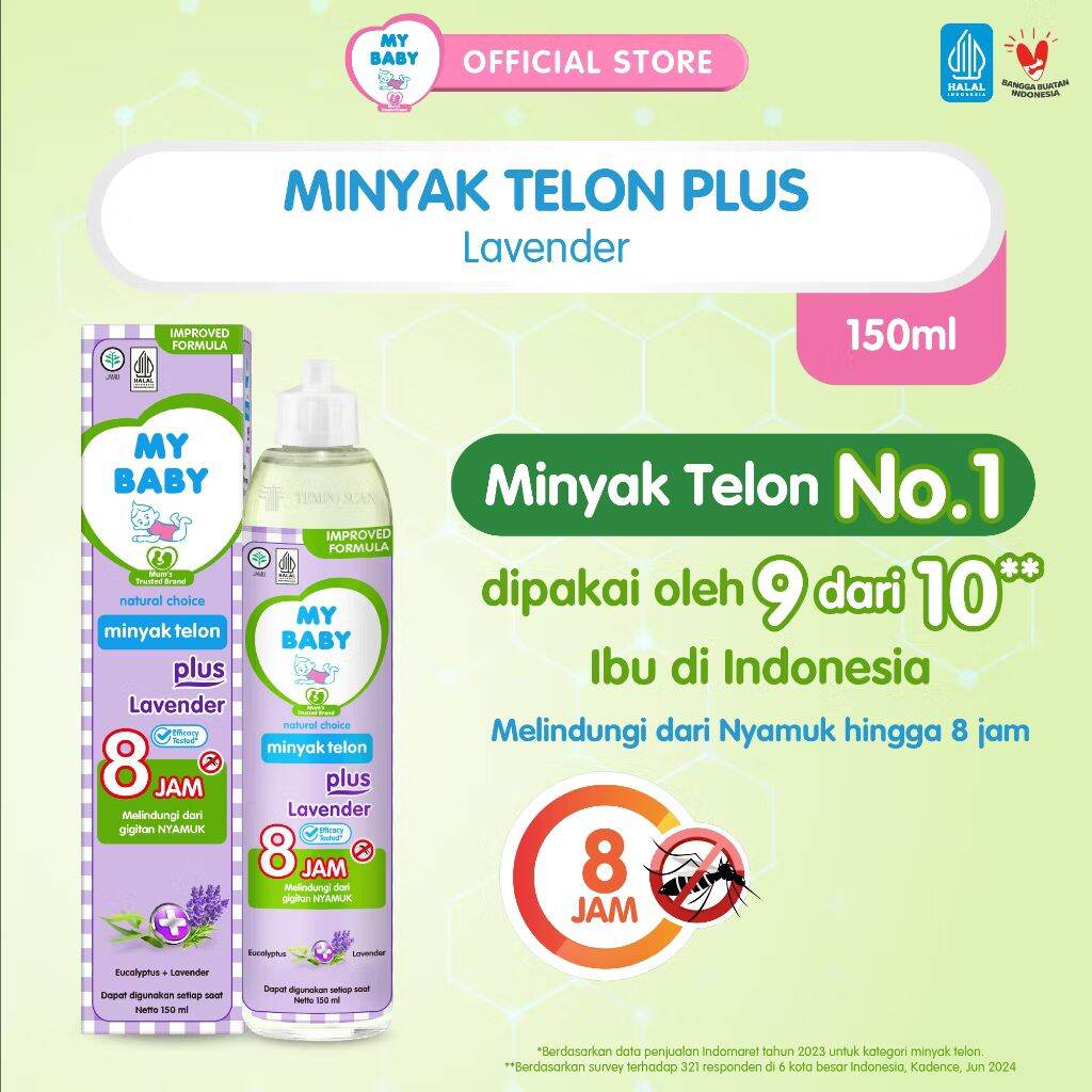 MY BABY Minyak Telon Plus Minyak Telon Plus MY BABY Eucalyptus dan Lavender 150 ml 150ml
