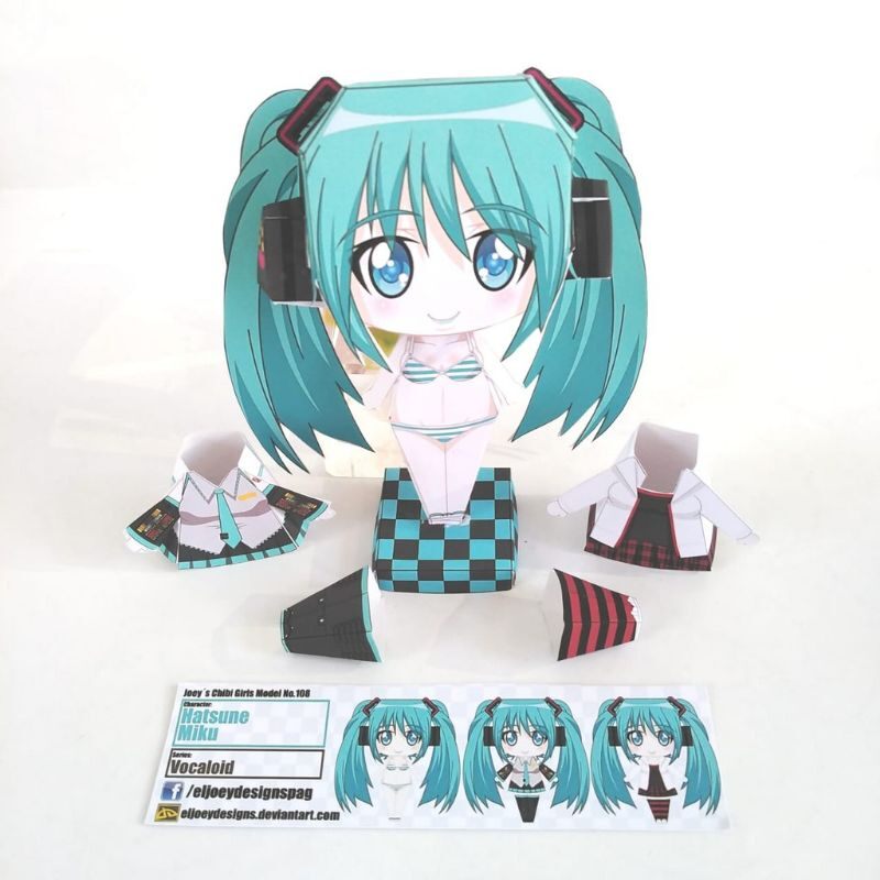 Miku Paper Layput DIY papercraft hatsune miku | Lazada Indonesia