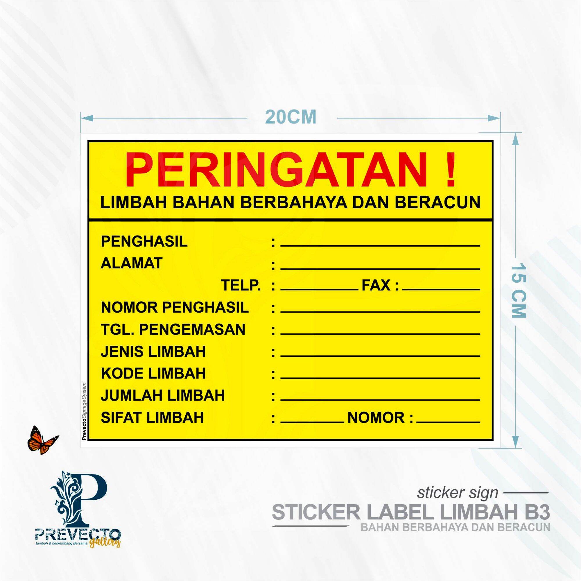 Sticker Label Limbah B3 Bahan Berbahaya Dan Beracun | Lazada Indonesia