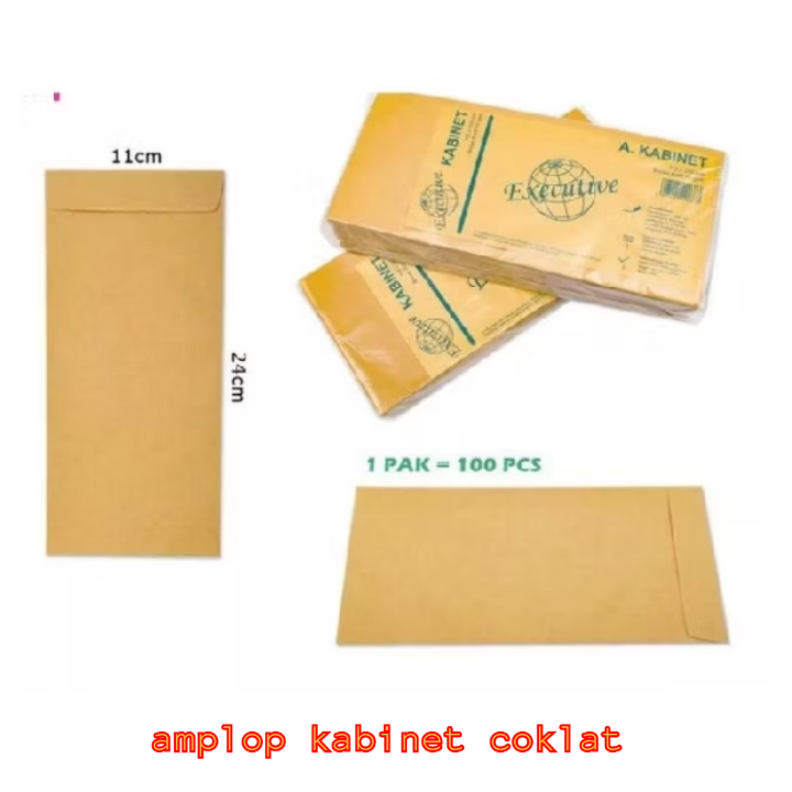 Amplop Kabinet Coklat 100pcs