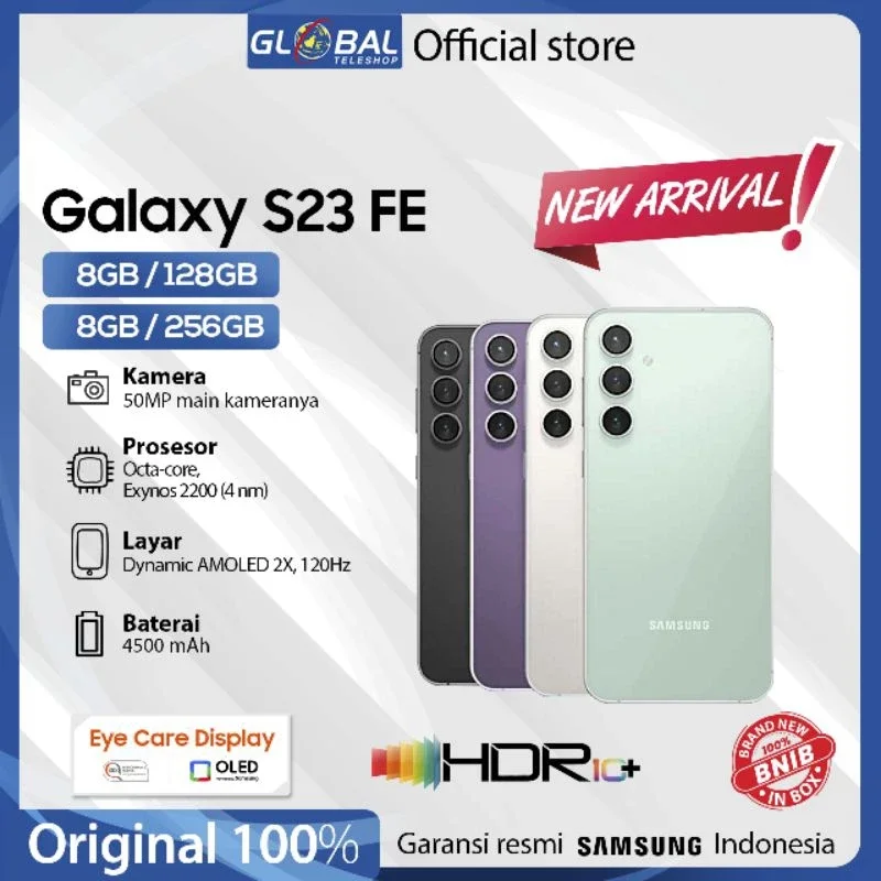 Samsung Galaxy S23FE 8/128 8/256Gb Garansi Resmi Harga  8,999,000 Ringgit*Penghantaran Percuma
