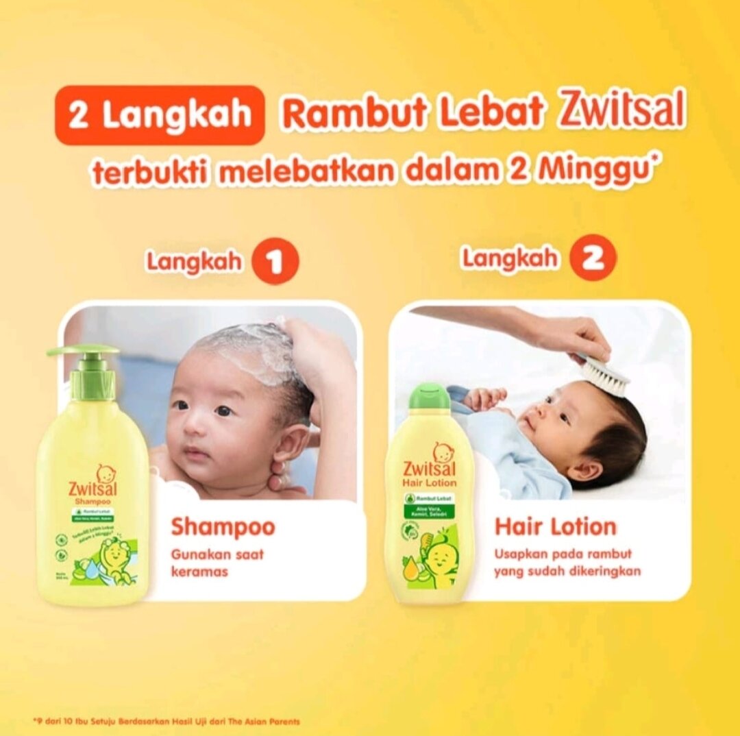 Zwitsal Baby Hair Lotion Aloe Vera Kemiri Seledri  - 100ml & 200ml. 