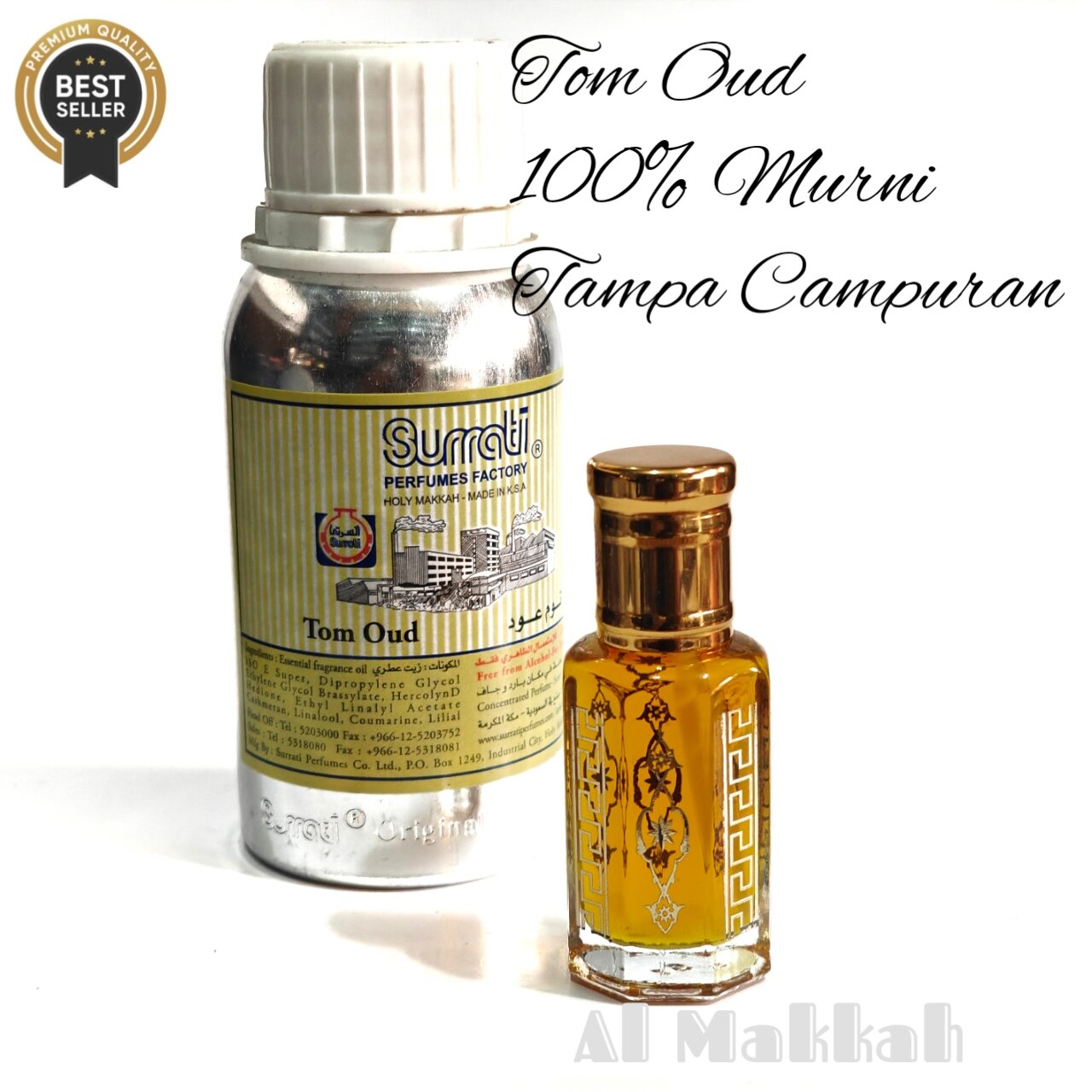 Parfum Arab Tom Oud By Surrati Minyak Wangi Murni 100% Best Seller