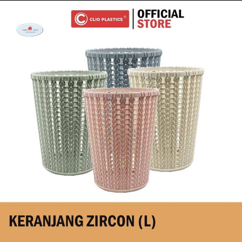 Keranjang zicron L / keranjang serbaguna / tempat sendok / tempat pulpen pensil / keranjang rotan bulat