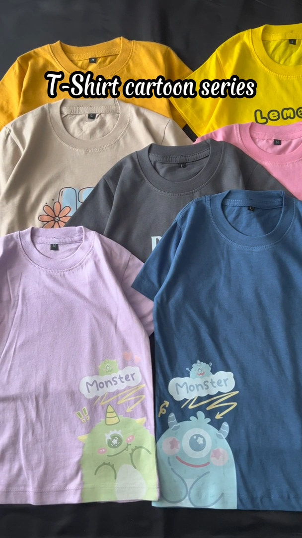 Kaos Anak Laki Laki Perempuan Lengan Pendek 1 - 14 Tahun Unisex