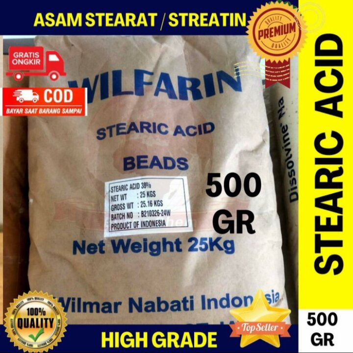 Stearic Acid 500 Gr Asam Stearat Stearin Lazada Indonesia 5134