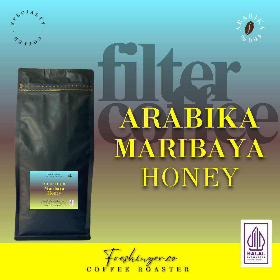 Kopi Arabika Premium Maribaya West Java Yellow Honey 200gr