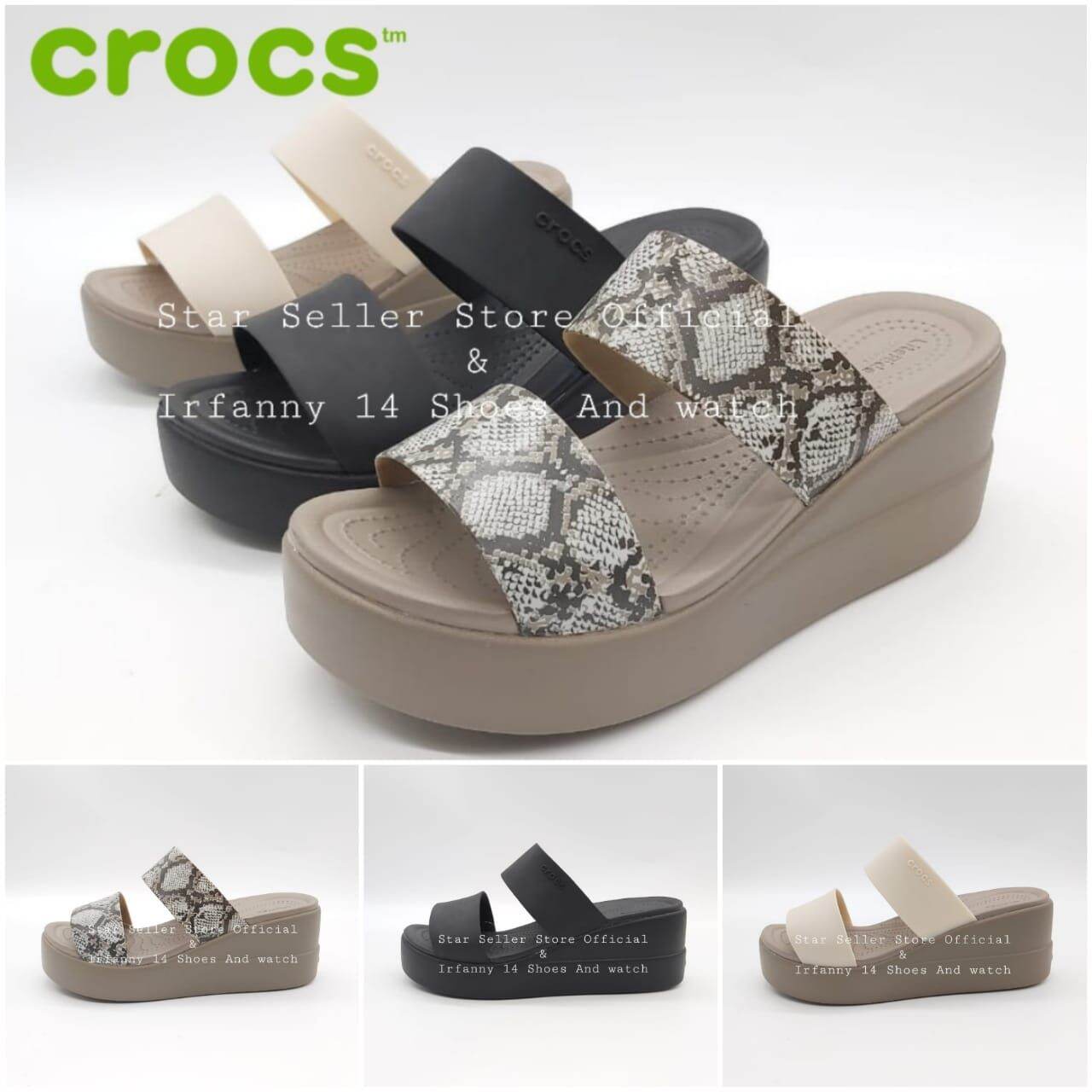 Jual Crocs Brooklyn Wedges Terbaru 