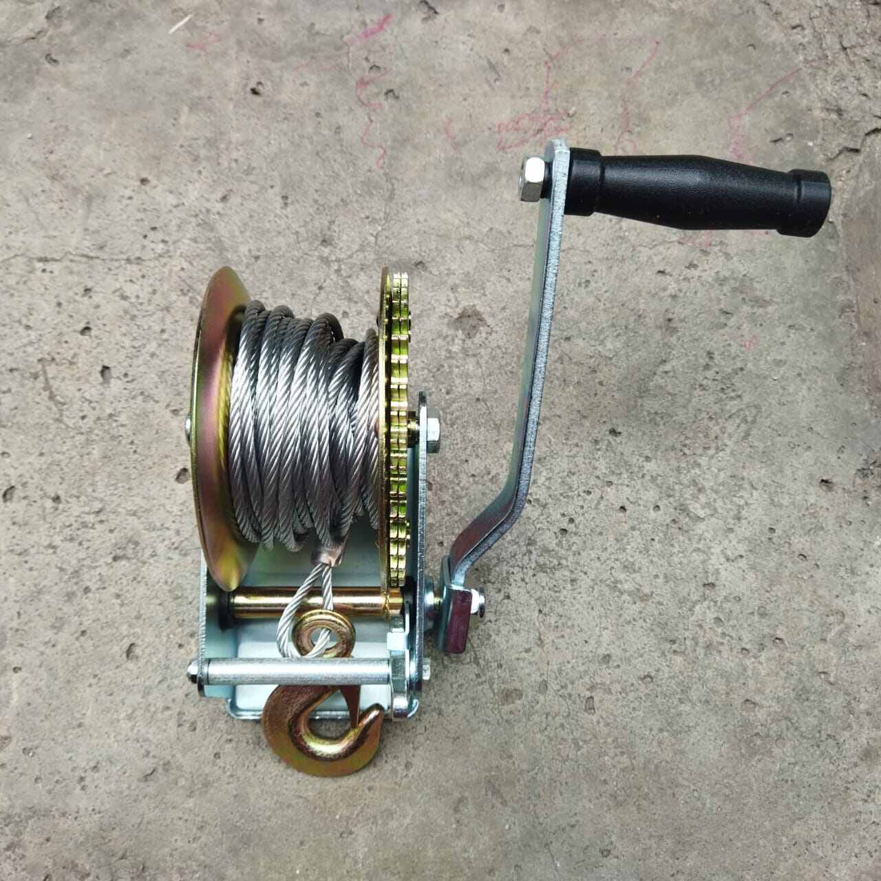 MANUAL WIRE ROPE HAND WINCH 1000 LBS 450 KG KATROL DEREK ALAT ANGKUT