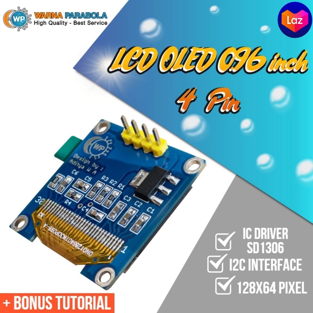 Modul LCD Display Oled 0.96 Inch 128 x 64 I2C 4 Pin Arduino | Lazada ...