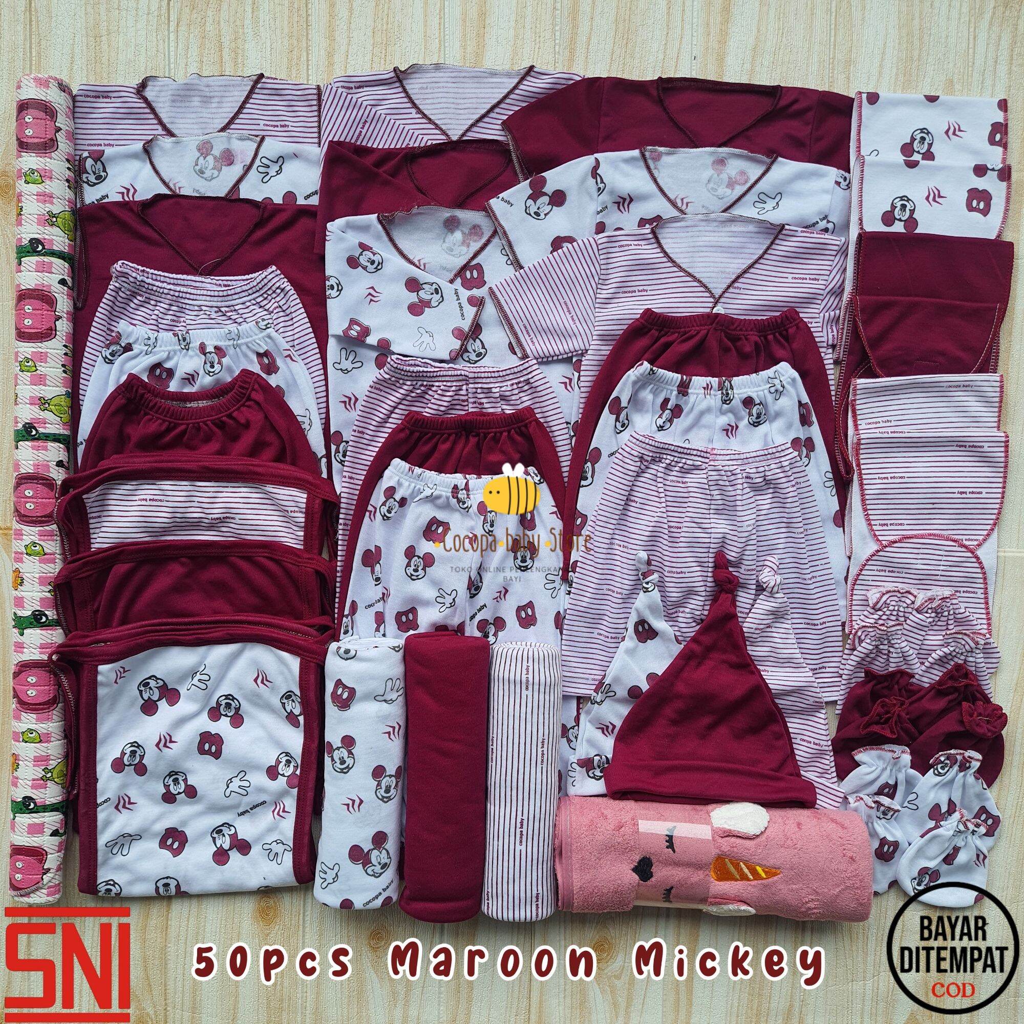 COCOPA BABY Paket 50PCS / 48PCS Paket Brojol Paket Lahiran Lengkap Baju Bayi dan Celana Bayi Baru Lahi…