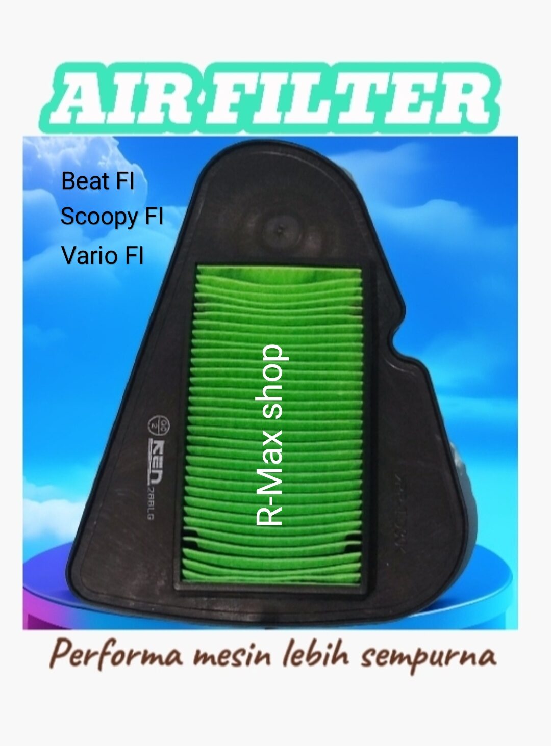 Honda Beat Fi 110 Esp Street, Pop/ Scoopy Fi 110 Esp/ Vario Fi 110 Esp Air Filter (2012 to 2019) (Please Read Description). Harga 31,900 rupiah*Gratis Ongkir