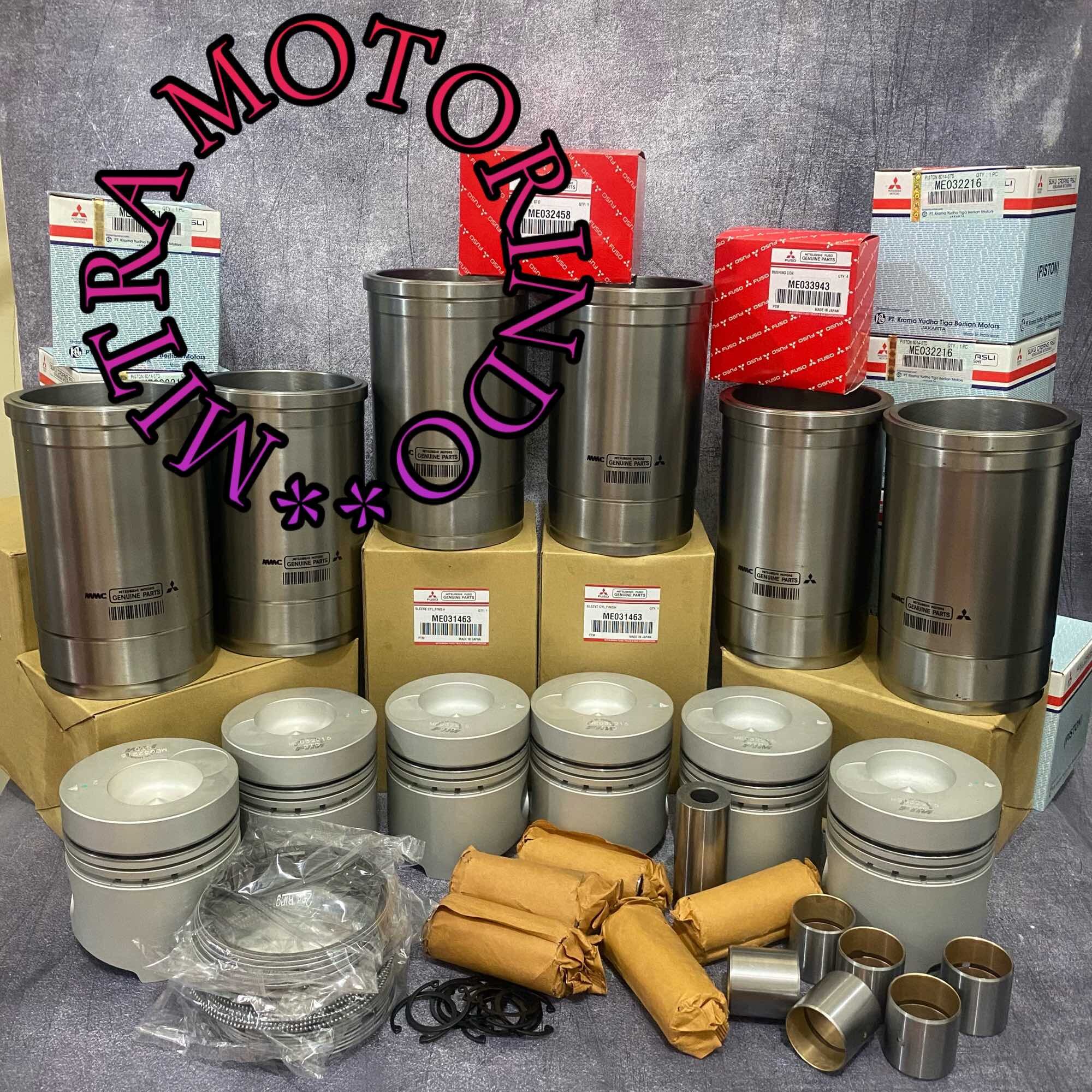 Liner Kit/Paket Komplit Liner+Piston+Ring+Bushing Con Rod Mitsubishi Engine 6D14 Type A Harga 7,995,000 Ringgit*Penghantaran Percuma