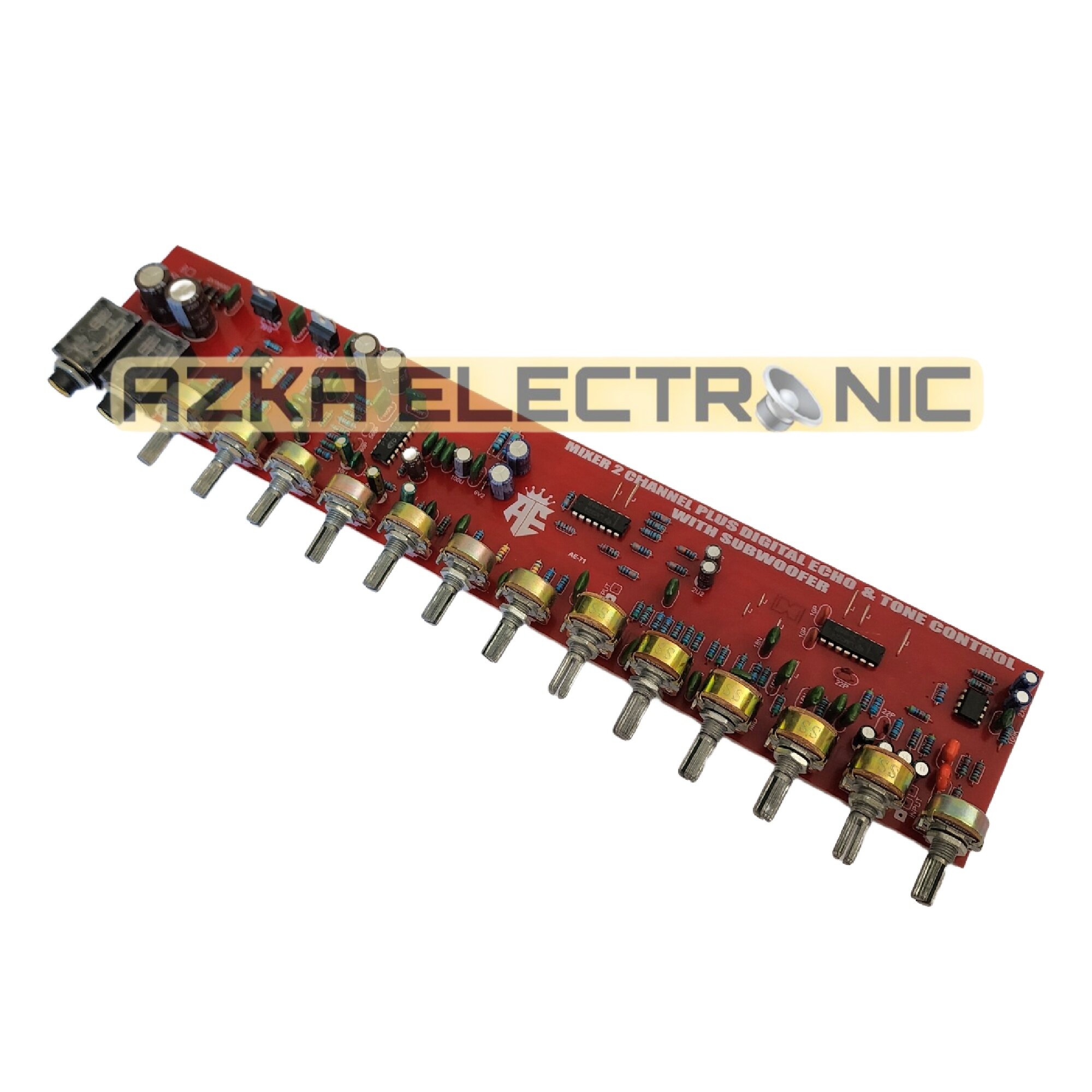 Kit Mixer 2 Channel Plus Digital Echo Dan Tone Control With Subwoofer