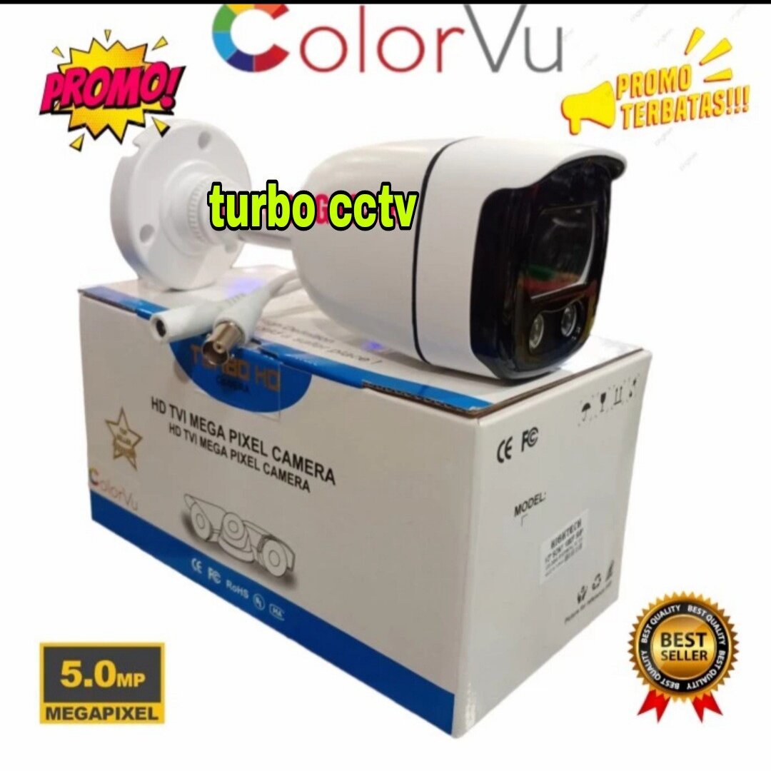 KAMERA CCTV OUTDOOR COLORVU SIANG MALAM BERWARNA 5MP 1080P TURBO HD - Merek CCTV Harga 179,000 rupiah*Gratis Ongkir