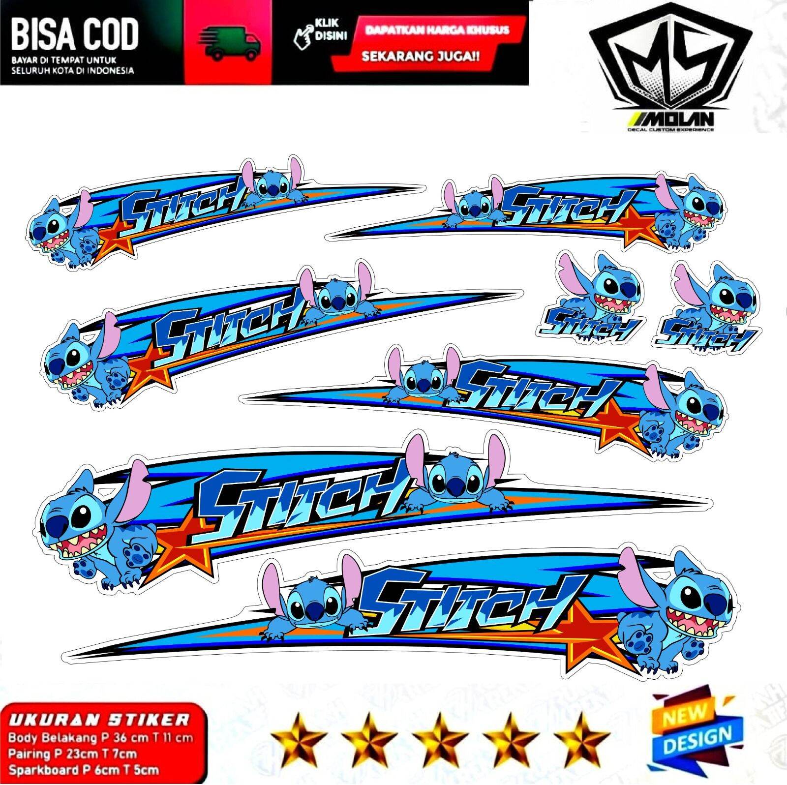 Sticker Striping Variasi Suzuki Smash 110 /Smash 110 R & Smash SR 110 ...