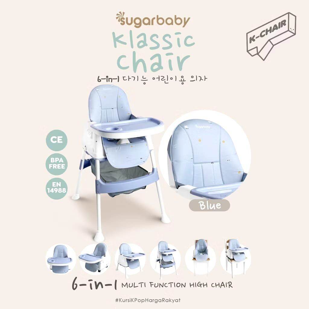 Sugar Baby K-Chair Klassic Chair 6in1 High Chair & Booster Seat | Kursi Makan Bayi | Kursi Makan Anak