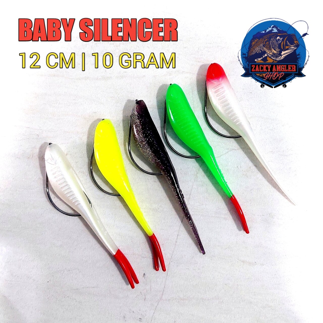 umpan pancing ozmy super baby silencer 8 cm 3gr - mix1, 1pak isi7+3hook