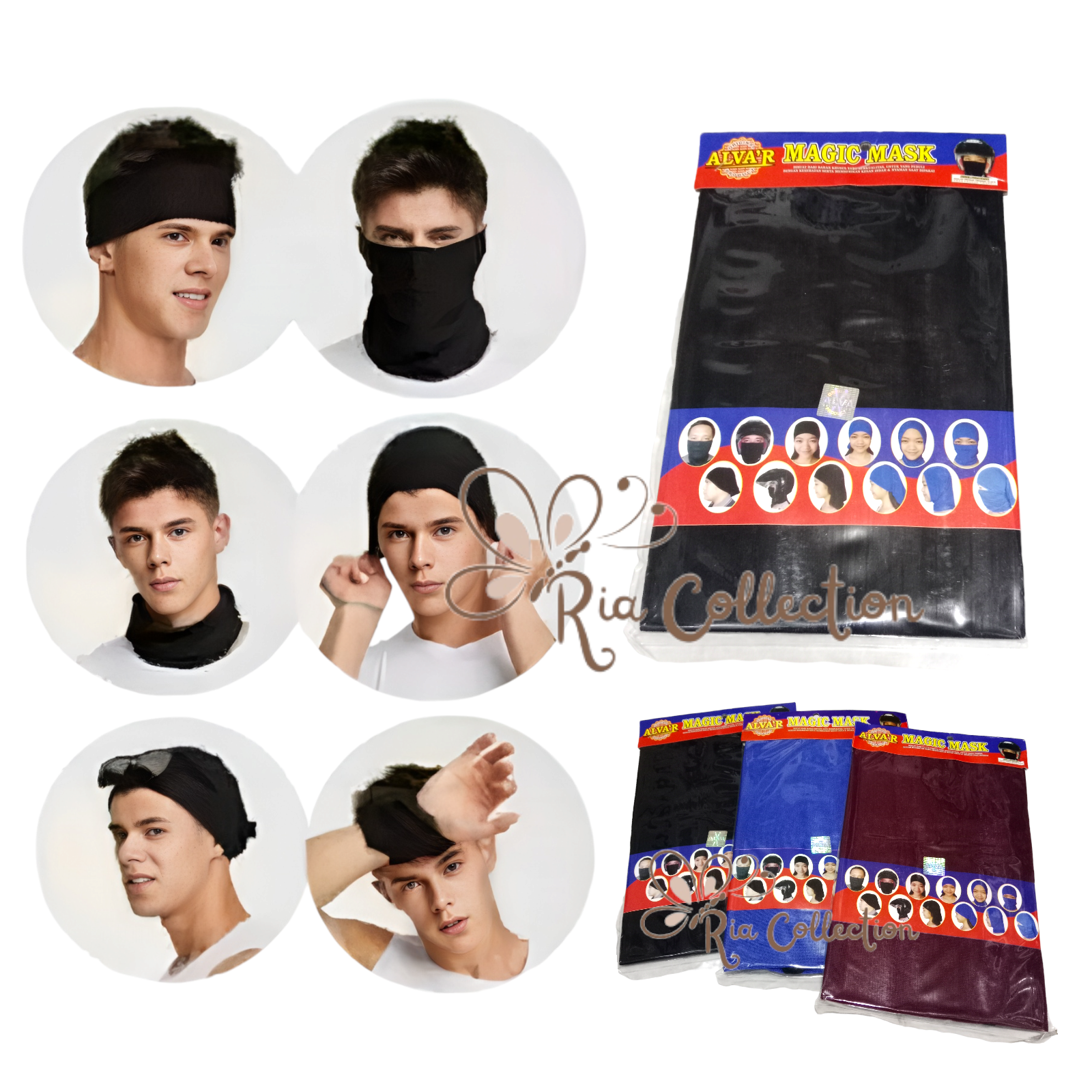 Baff/Buff Masker Motor ALVA MultiFungsi Spandek Rayon / Slayer Penutup Kepala Bagus Pria Wanita Harga 12,000 rupiah*Gratis Ongkir