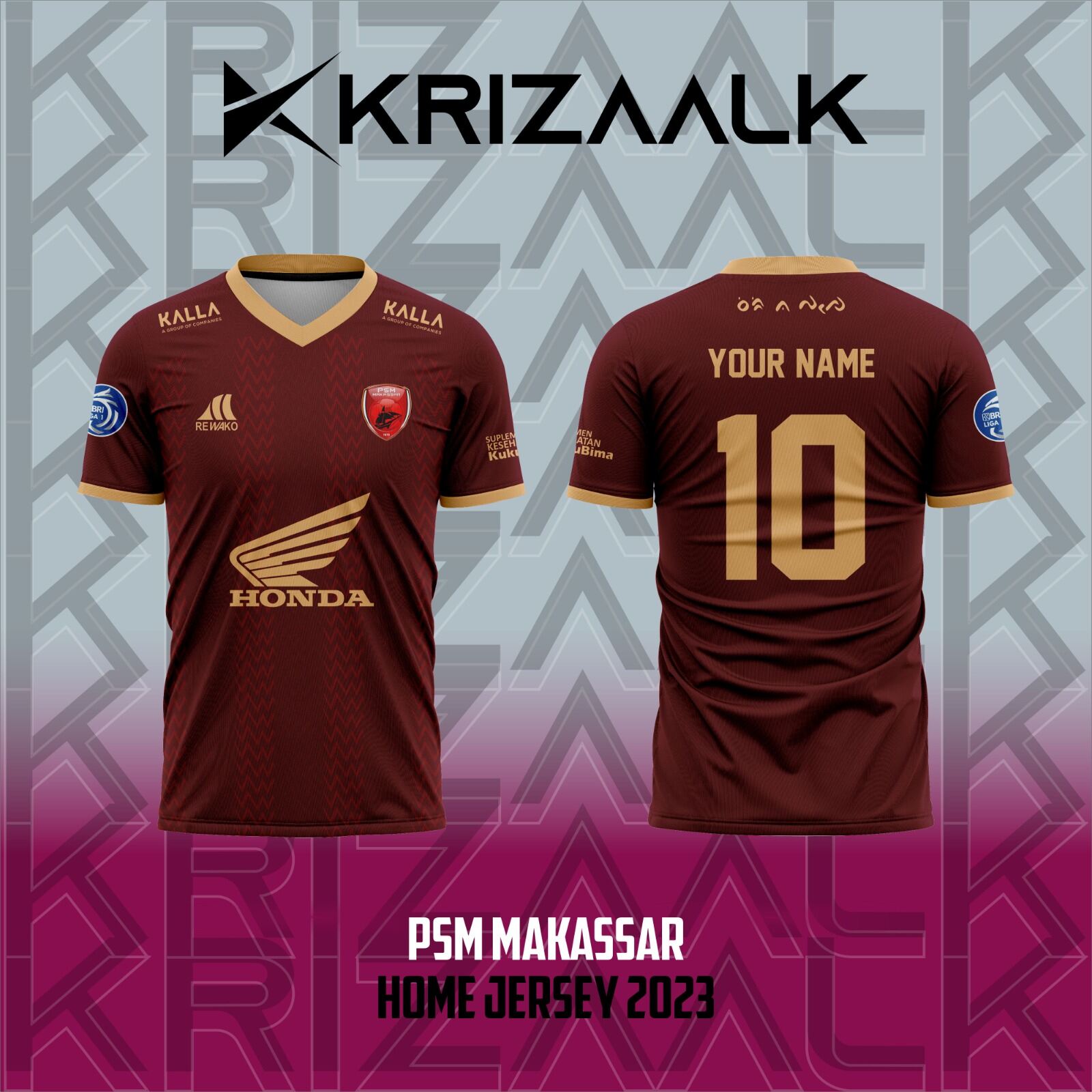 JERSEY PSM MAKASSAR 2022-2023 FREE NAMA PUNGGUNG DAN NO PUNGGUNG FULL