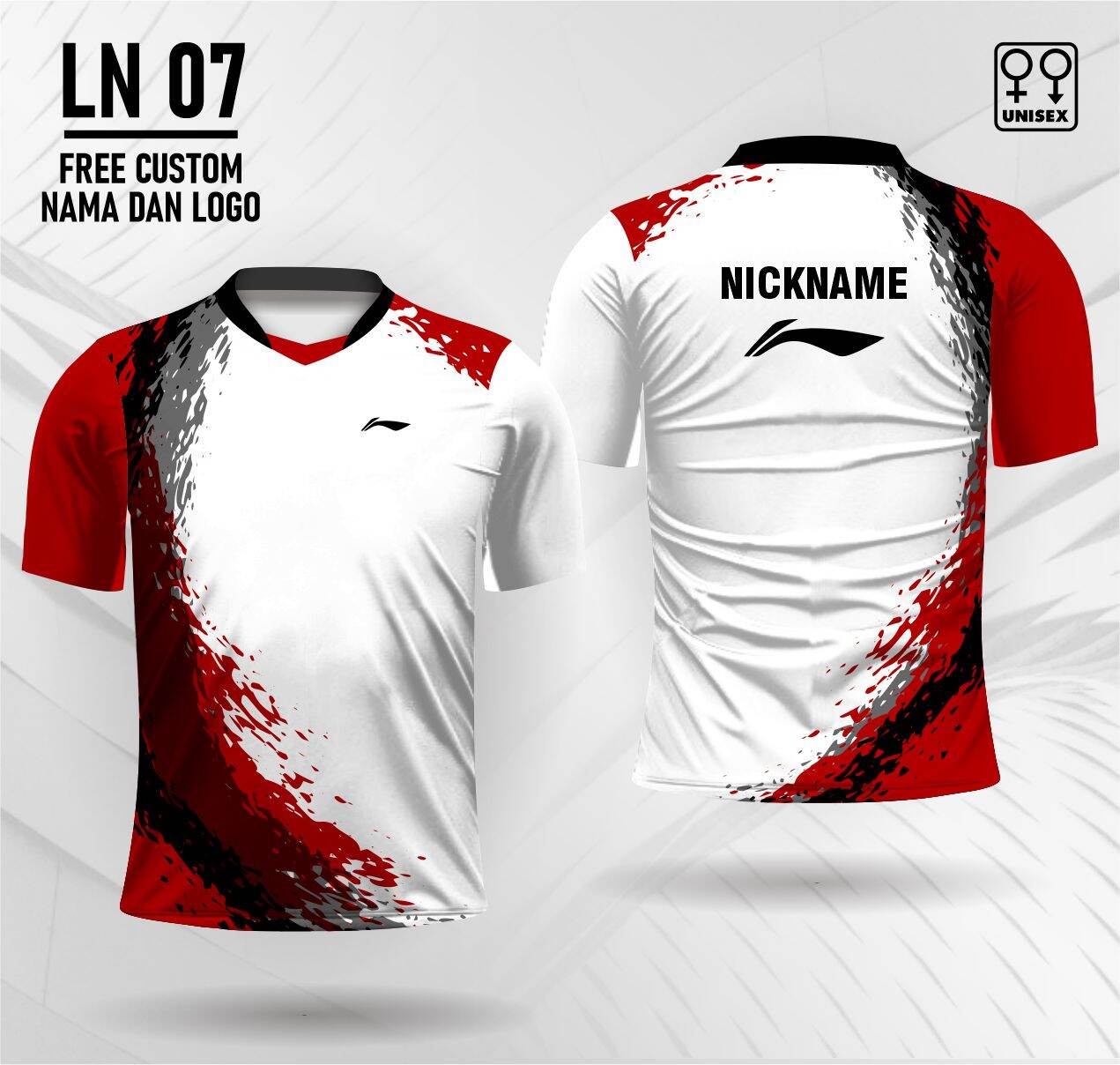 kaos Jersey badminton lining baju badminton custom nama dan logo