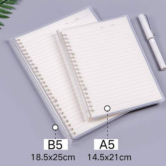 BUKU BINDER A5/B5 TRANSPARAN PUTIH