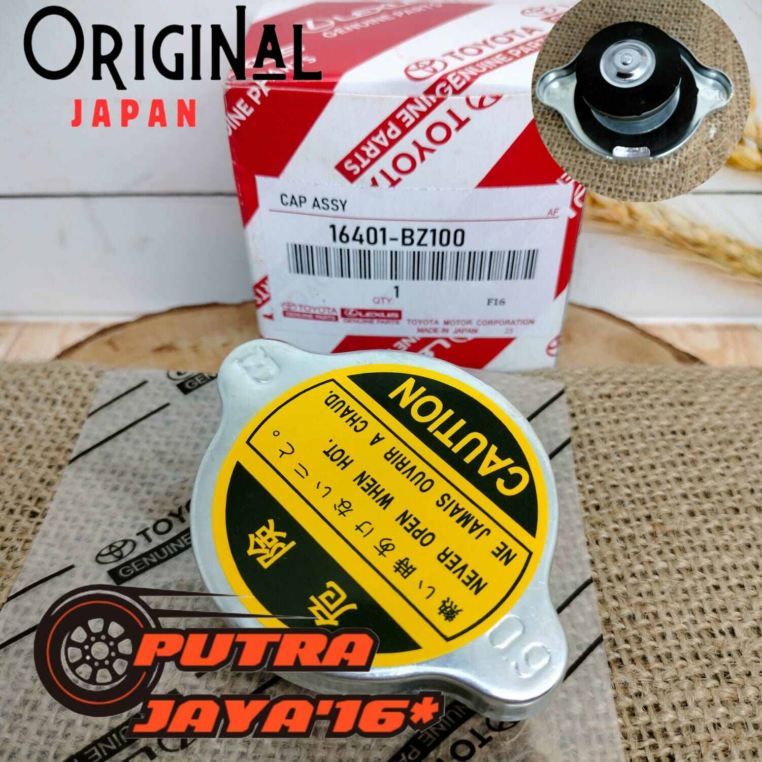 CAP TUTUP RADIATOR TOYOTA KIJANG 5K 7K EFI SOLUNA GREAT STARLET COROLLA TWINCAM JAPAN Harga 45,000 rupiah*Gratis Ongkir