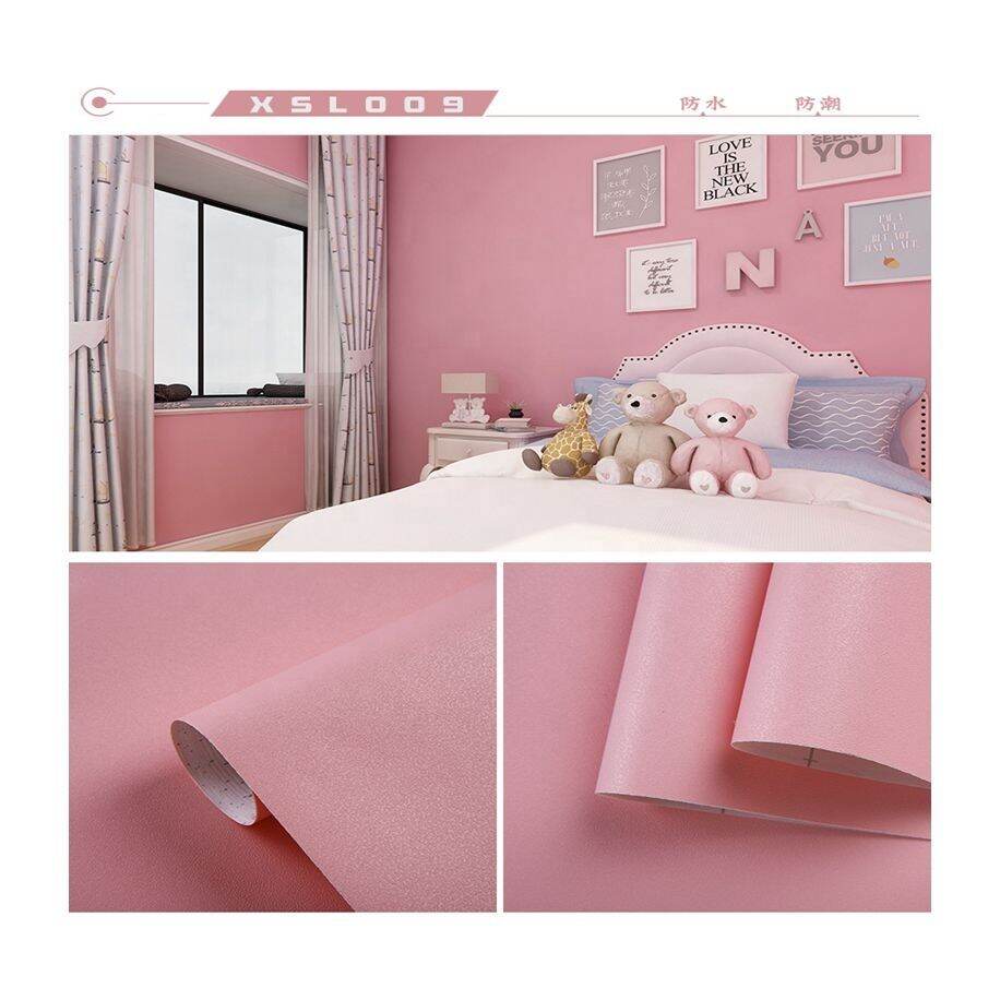 Wallpaper Sticker Dinding Motif Polos Warna Pink Polos Merah Muda Premium Sticker Dinding Dekorasi Kamar Tidur Dan Ruang Tamu Lazada Indonesia