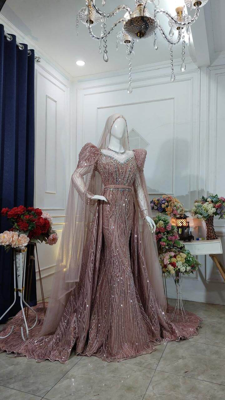 Sutrisno Kebaya - Gaun Pengantin Full Payet Ekor Duyung Gaun Pengantin ...