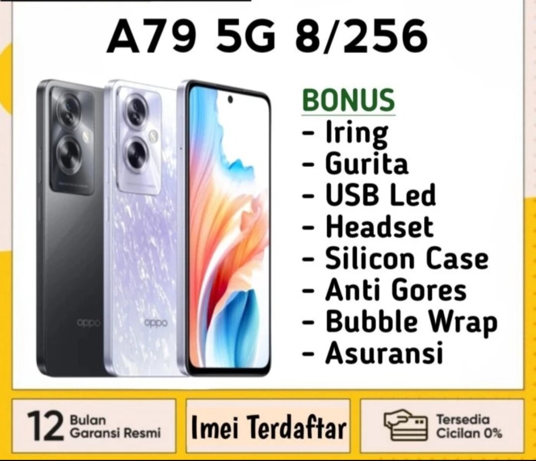 oppo a79 5g Harga  2,500,000 Ringgit*Penghantaran Percuma