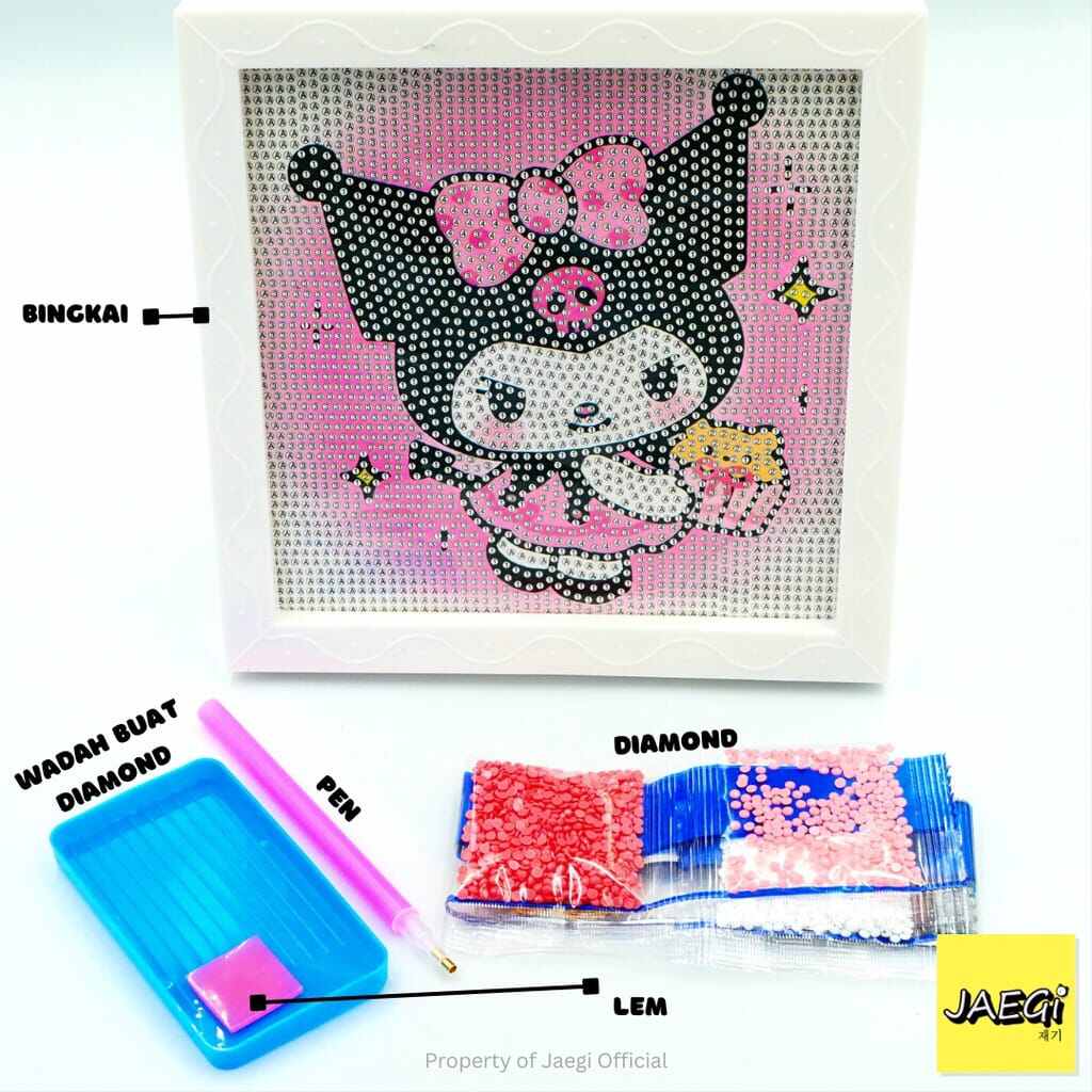 Jual JAEGi - Diamond Painting Sanrio Edition + Bingkai 18cm X 18cm