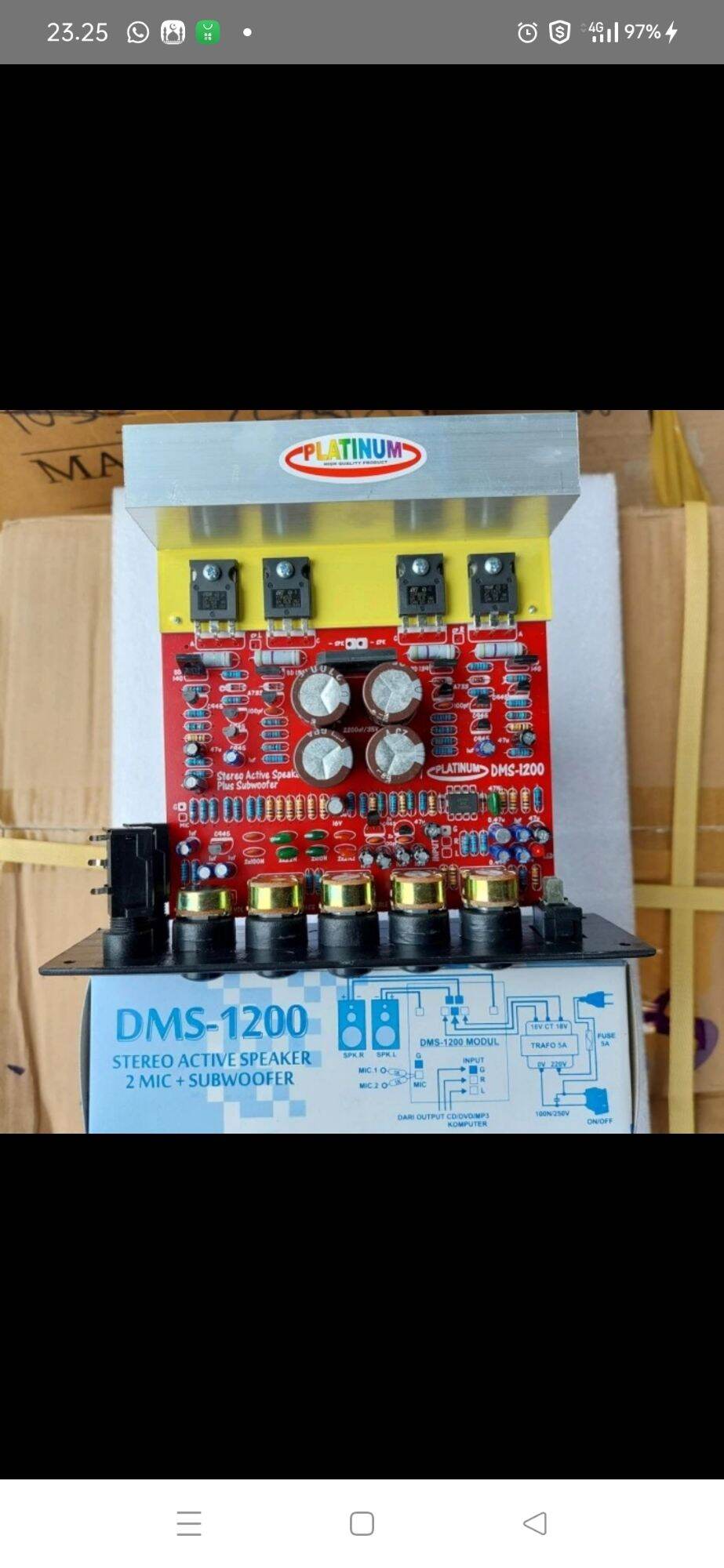 kit amplifier aktif plus subwoofer dms 1200 | Lazada Indonesia