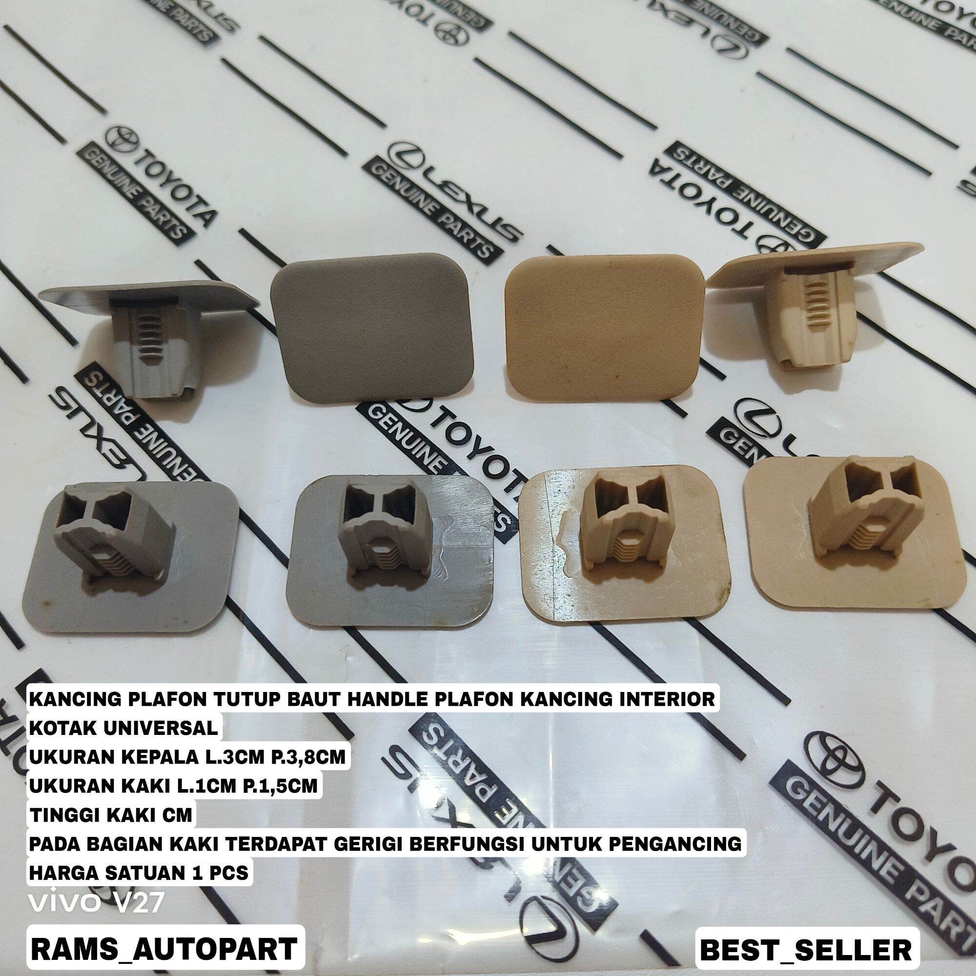 Kancing plafon tutup baut handle plafon kancing interior kotak universal Harga 5,000 rupiah*Gratis Ongkir