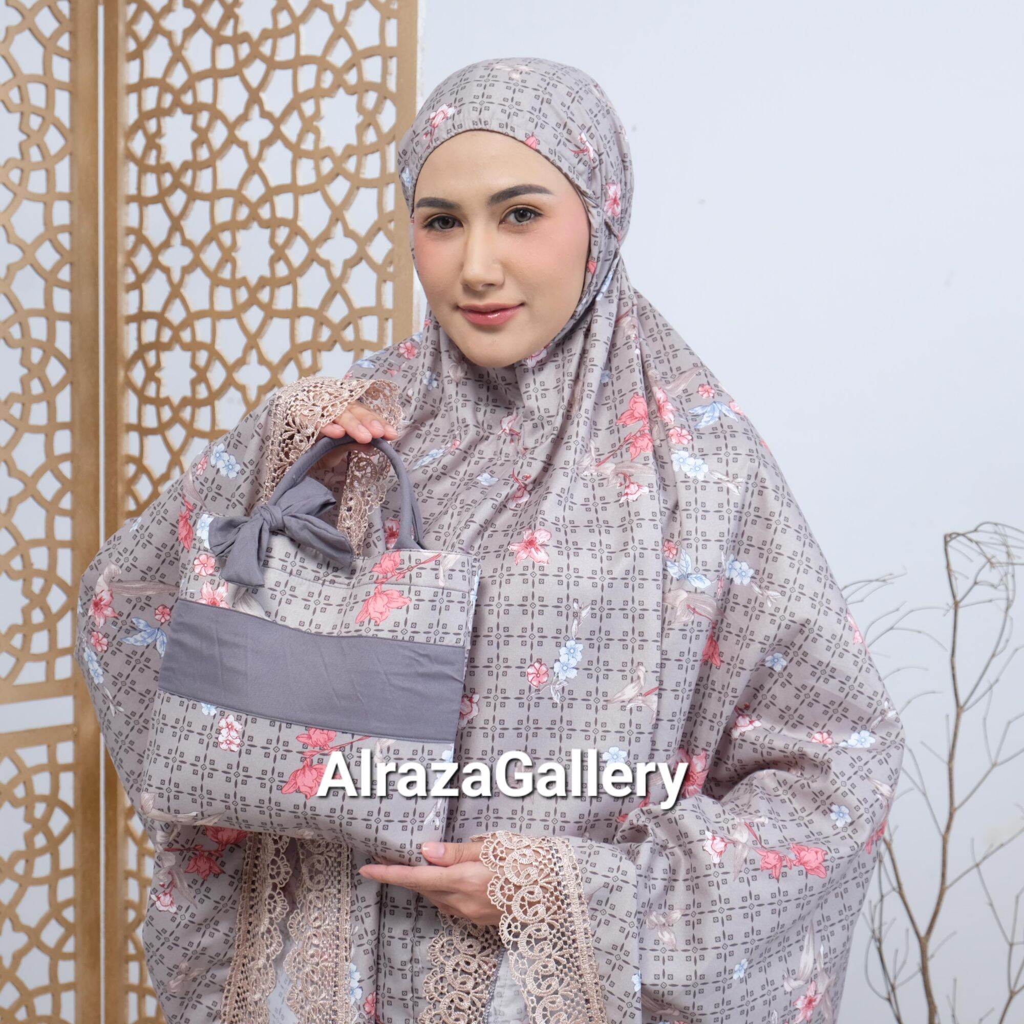 Mukena adult cotton premium fancy lace motifs