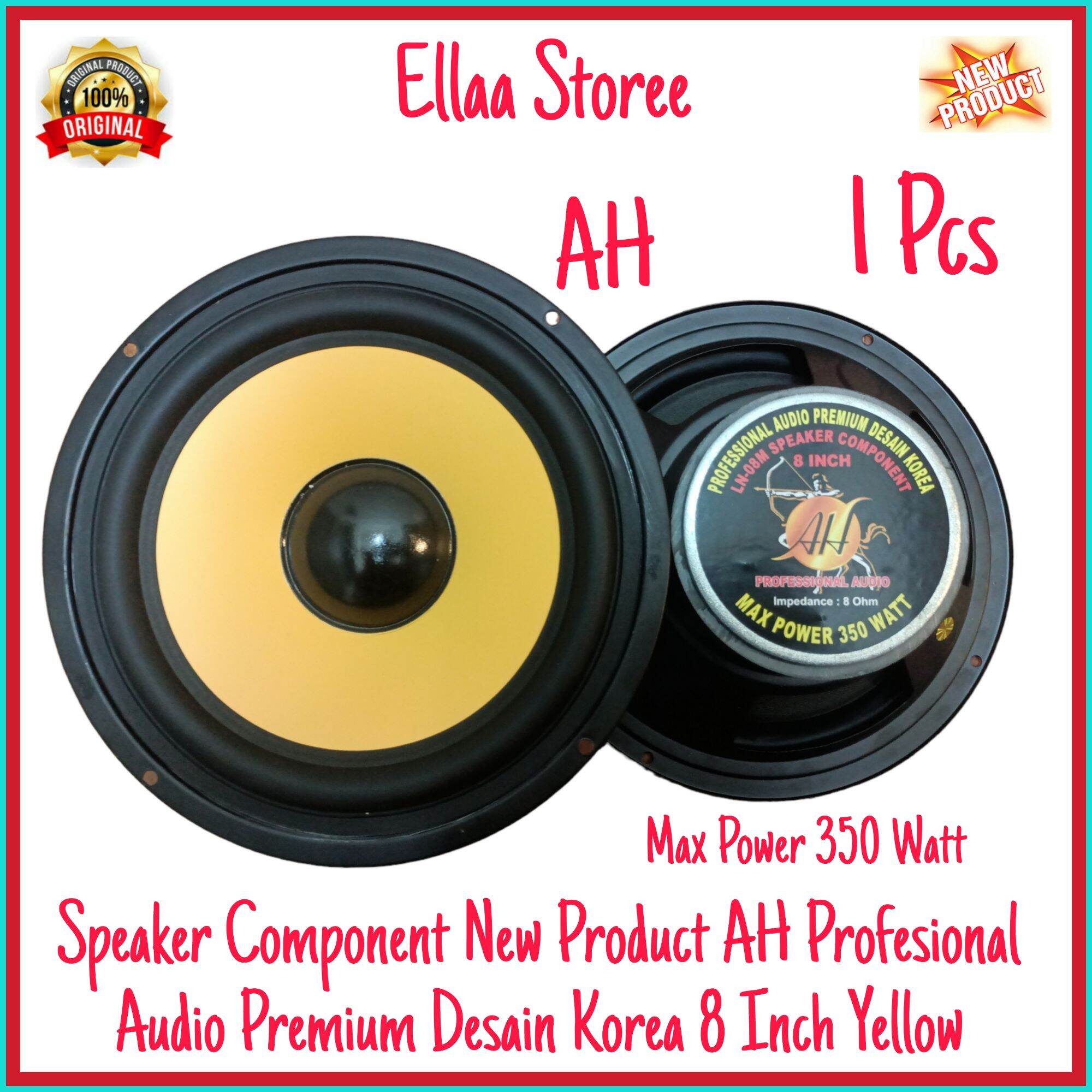 SPEAKER COMPONENT AH INCH YELLOW WOOFER MAGNET BESAR 350 WATT