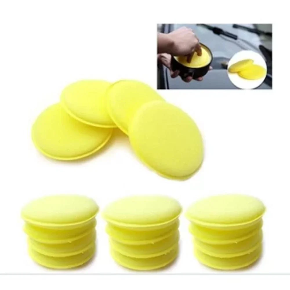 ROUND FOAM APPLICATOR PAD - YELLOW 4