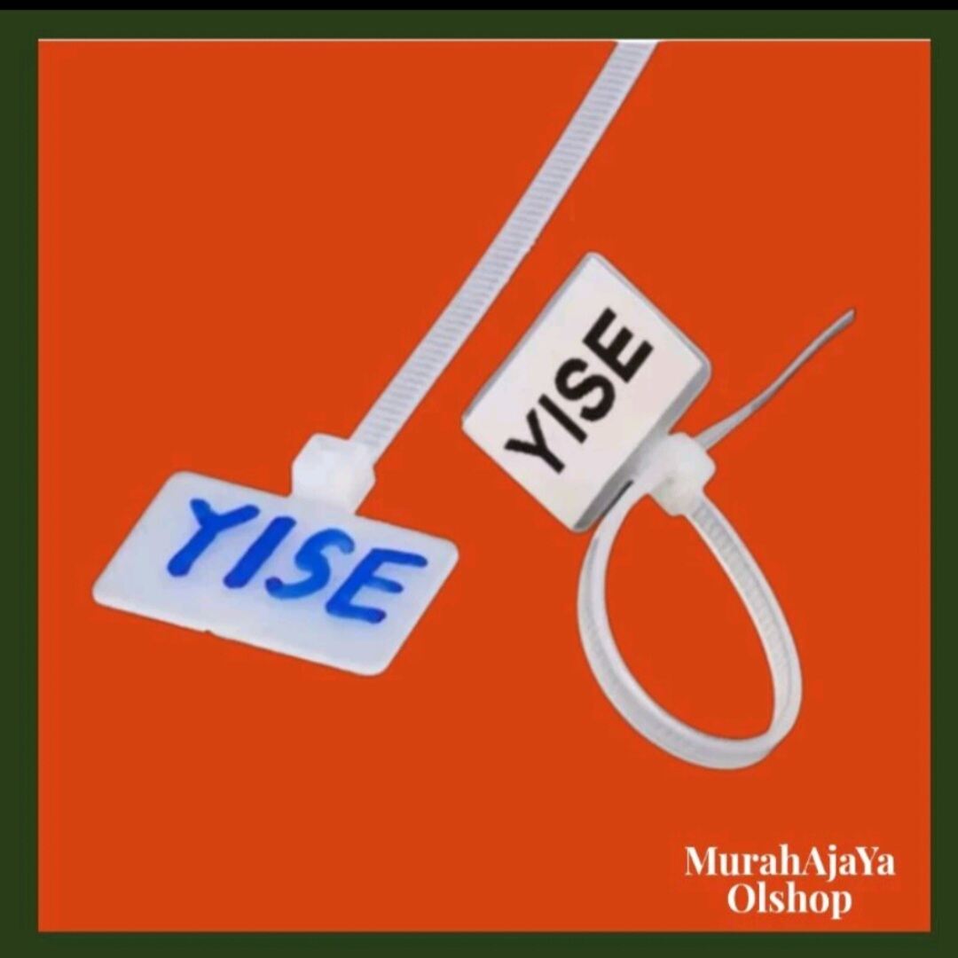 Kabel Tis Tie Ties + Label Nama / Kabel Label Marker Name Label Pengikat Warna Putih isi 50pcs dan 100pcs. 